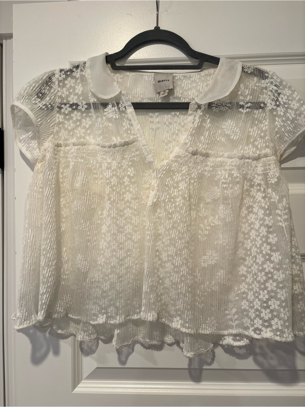 Maeve sheer blouse - short sleeve